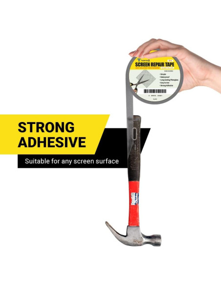 Cinta de Reparación de Pantallas TORTO9 5.08 cm x 1.98 m Gris Cinta de Reparación de Pantallas TORTO9 5.08 cm x 1.98 m Gris