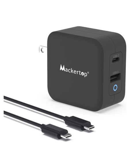 Cargador Rápido USB C 65W Mackertop PD3.0 para MacBook y iPhone Cargador Rápido USB C 65W Mackertop PD3.0 para MacBook y iPhone