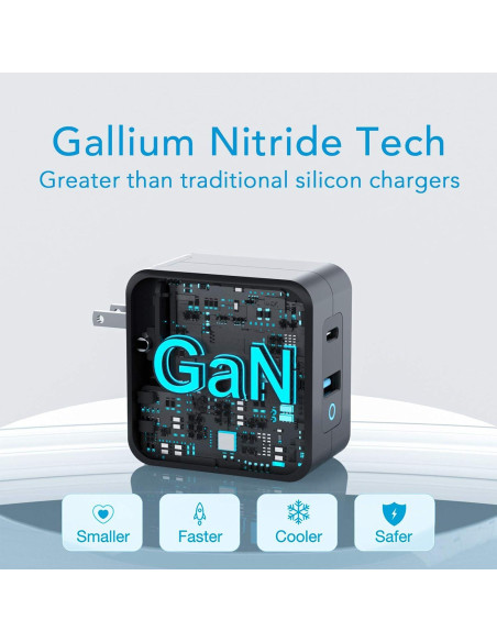 Cargador Rápido USB C 65W Mackertop PD3.0 para MacBook y iPhone Cargador Rápido USB C 65W Mackertop PD3.0 para MacBook y iPhone