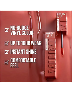 Labial Líquido Brillante Maybelline Super Stay Vinyl Ink 4.1 ml Cargado 2