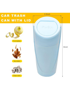 Contenedor de Basura para Auto YTFRL Azul Claro 20x8.5 cm 2