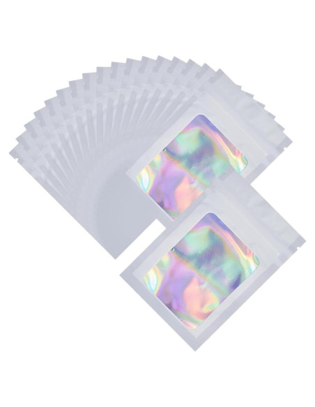 100 Bolsas Ziplock Holográficas SOFPLATE 10x7cm Resellables