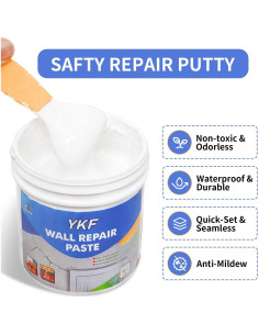 Kit de Reparación de Pared YKF 18 Oz con Parche y Raspador 2