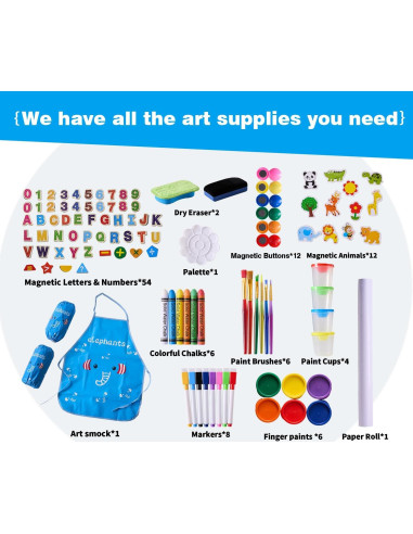 Caballete de arte ajustable SWINSKUAD para niños 2-en-1