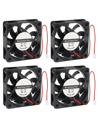 4 Ventiladores Silenciosos AITIAO 6010 12V 60x60x10mm