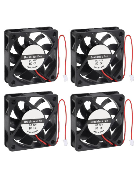 4 Ventiladores Silenciosos AITIAO 6010 12V 60x60x10mm