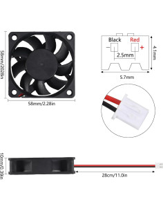 4 Ventiladores Silenciosos AITIAO 6010 12V 60x60x10mm 2