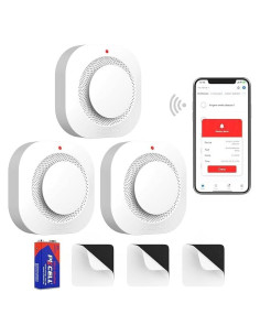 Detector de Humo Inteligente Uingarm Wi-Fi con App - Paquete de 3