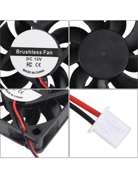 4 Ventiladores Silenciosos AITIAO 6010 12V 60x60x10mm