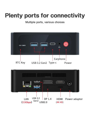 Mini PC Beelink SER5 Ryzen 5 5500U 16GB RAM 500GB SSD
