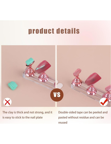 Cinta Adhesiva Doble Cara Trinkrittey 600 Pcs para Uñas