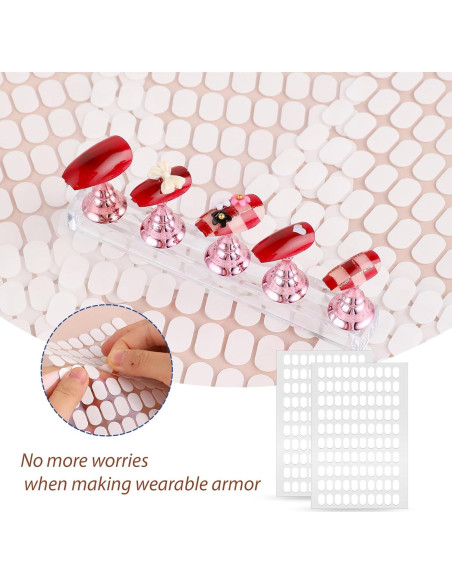 Cinta Adhesiva Doble Cara Trinkrittey 600 Pcs para Uñas