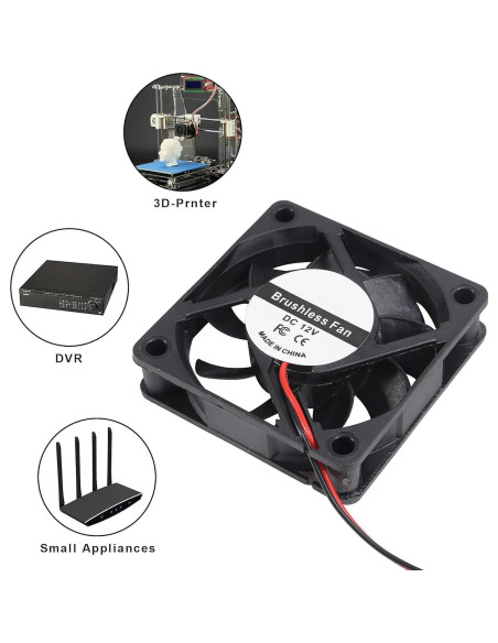 4 Ventiladores Silenciosos AITIAO 6010 12V 60x60x10mm