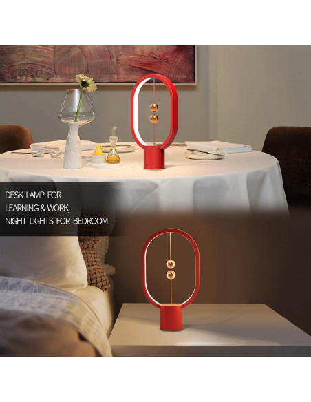 Lámpara de Mesa LED Magnética YONGJUNLI Rojo 14x5.1cm