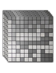 10 Calcomanías de Pared Autoadhesivas Sanyeskkiy Plata 30x30cm