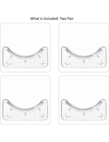 Soporte para barra de cortina de ducha Modtek M1768 - 4 piezas, transparente, sin perforación