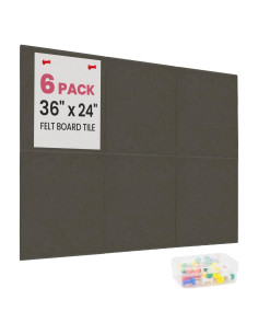 Tablero de Corcho Grande Aipiahio 91x61 cm Gris Oscuro