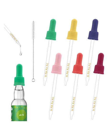 Pipetas de vidrio 1ML JAYOBGO con gotero graduado y cepillo