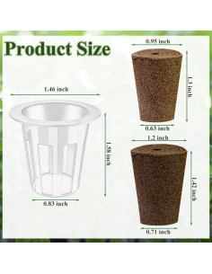 Kit de Cultivo Hidropónico 80 Pcs Esamploe - Cestas y Esponjas 2