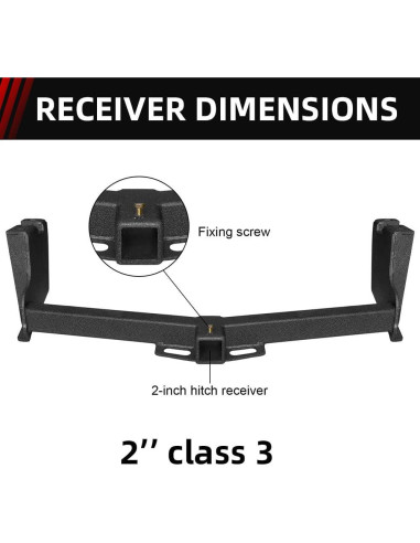 Receptor de Enganche de 2" GNG para Chevy Silverado 2014-2019