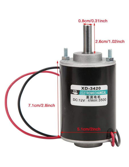 Motor de Corriente Continua Yanmis XD-3420 30W 12V/24V 3000/6000RPM