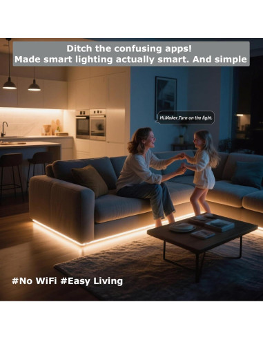 Tira de luces LED inteligentes BEMAKER 2700K-5000K USB