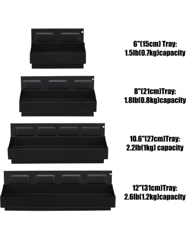 Juego de 4 Bandejas Magnéticas Mayouko para Herramientas 15-30 cm