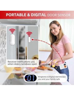 Timbres Inalámbricos CallToU con 3 Sensores y 2 Receptores 2