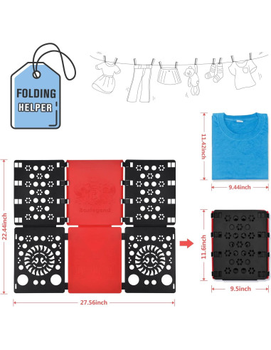 Tablero de Doblado de Ropa BoxLegend V3, Plegable, 70x57cm