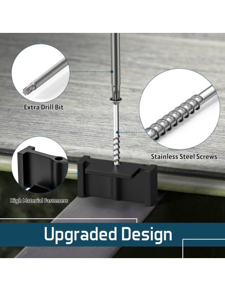 500 Sujetadores Ocultos Buzzlett para Decks con Tornillos de Acero Inoxidable