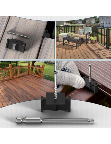 500 Sujetadores Ocultos Buzzlett para Decks con Tornillos de Acero Inoxidable