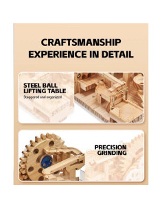 Rompecabezas 3D de Madera Aetheria Carrera de Canicas Mecánica 2