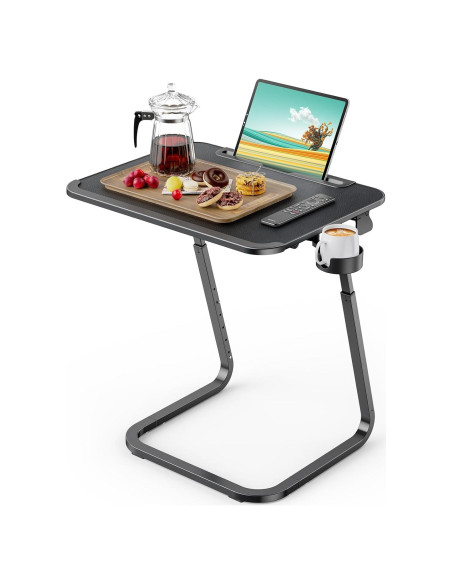 Mesa de bandeja para TV SAIJI F2-B - Ajustable 6 alturas, 54.43 kg