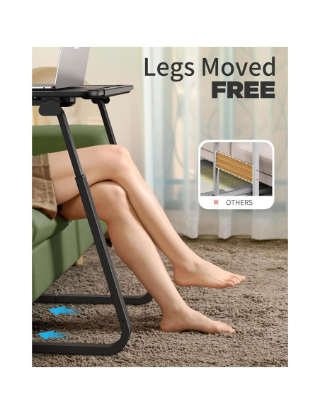 Mesa de bandeja para TV SAIJI F2-B - Ajustable 6 alturas, 54.43 kg