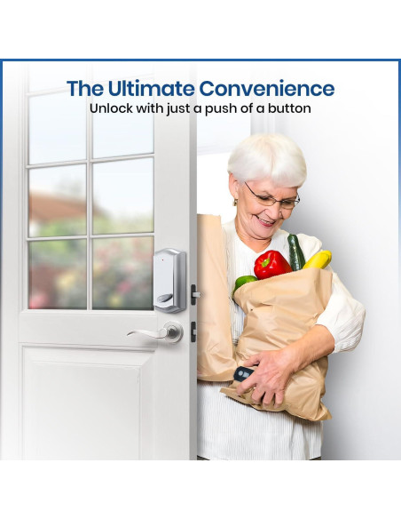 Cerradura Inteligente InstaLock Plata Cepillada - Sin Llave Cerradura Inteligente InstaLock Plata Cepillada - Sin Llave