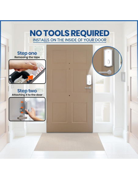 Cerradura Inteligente InstaLock Plata Cepillada - Sin Llave Cerradura Inteligente InstaLock Plata Cepillada - Sin Llave