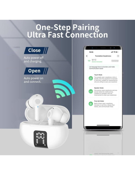 Auriculares Traductores Neyes 3-en-1 con ANC y App - 144 Idiomas