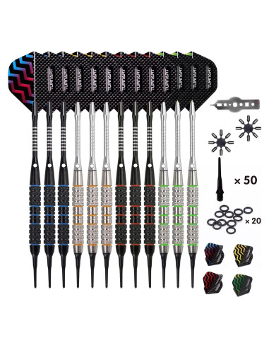 Conjunto de Dardos Punta Plástica Turnart TN07 - 12 Piezas 18g