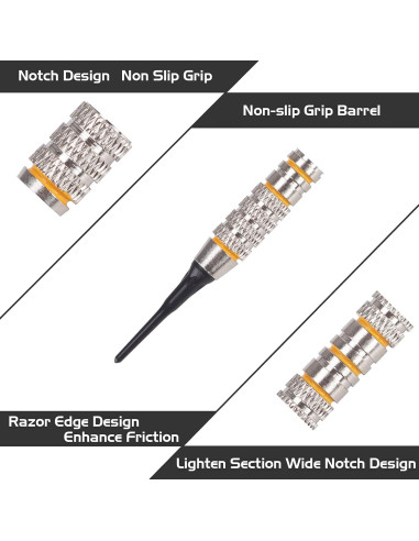 Conjunto de Dardos Punta Plástica Turnart TN07 - 12 Piezas 18g