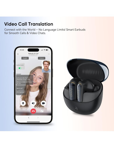 Auriculares Traductores FVYAO Bluetooth 5.4, 134 Idiomas, ANC