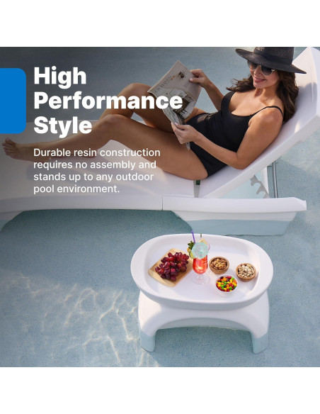 Mesa Lateral Vero Step2 con Bandeja de Servicio Blanca 46.99 cm