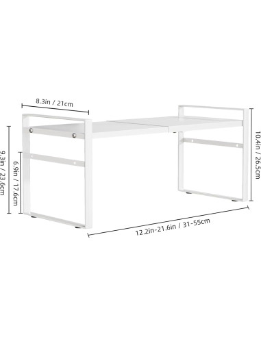 Estante Organizador Expandible LJHFUQHUHU Blanco 2 Niveles