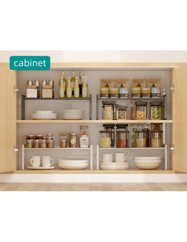 Estante Organizador Expandible LJHFUQHUHU Blanco 2 Niveles