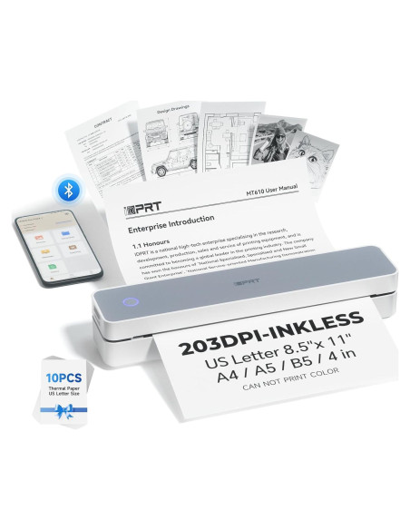 Impresora Portátil iDPRT MT610 Pro Inalámbrica 203 DPI Impresora Portátil iDPRT MT610 Pro Inalámbrica 203 DPI