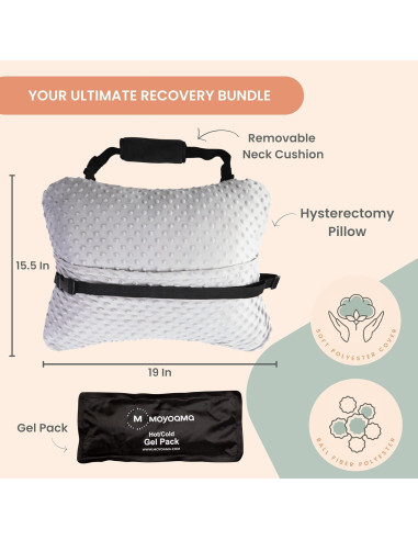 Almohada Quirúrgica MOYOAMA para Histerectomía con Bolsa de Gel
