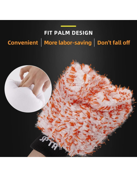 Guantes de Microfibra para Lavado de Autos SPTA 3 Pcs