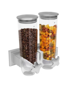 Dispensador de Cereal Montado en la Pared 3L KevenderUS Plateado