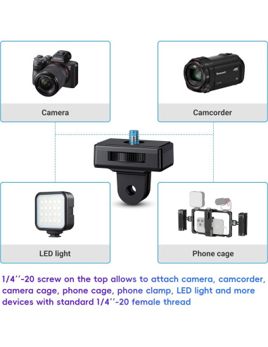 Adaptador de Montaje JJC para Trípode de Cámara de Acción
