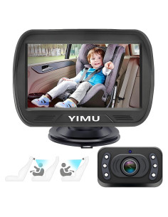 Cámara de Auto para Bebé YIMU KB42 4.3" con Visión Nocturna