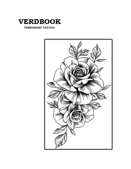 Kit de Tatuajes Temporales Impermeables VERDBOOK - 2 Hojas